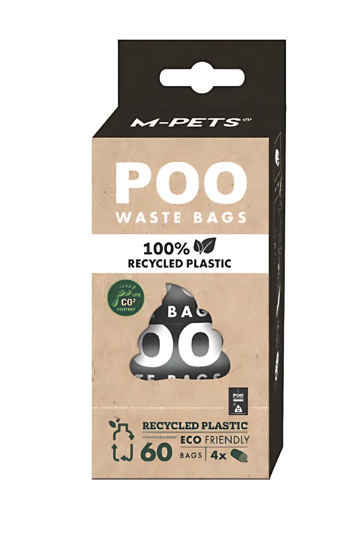 M-Pets POO 100% Recycled Dışkı Poşeti 4X15 Yaprak 