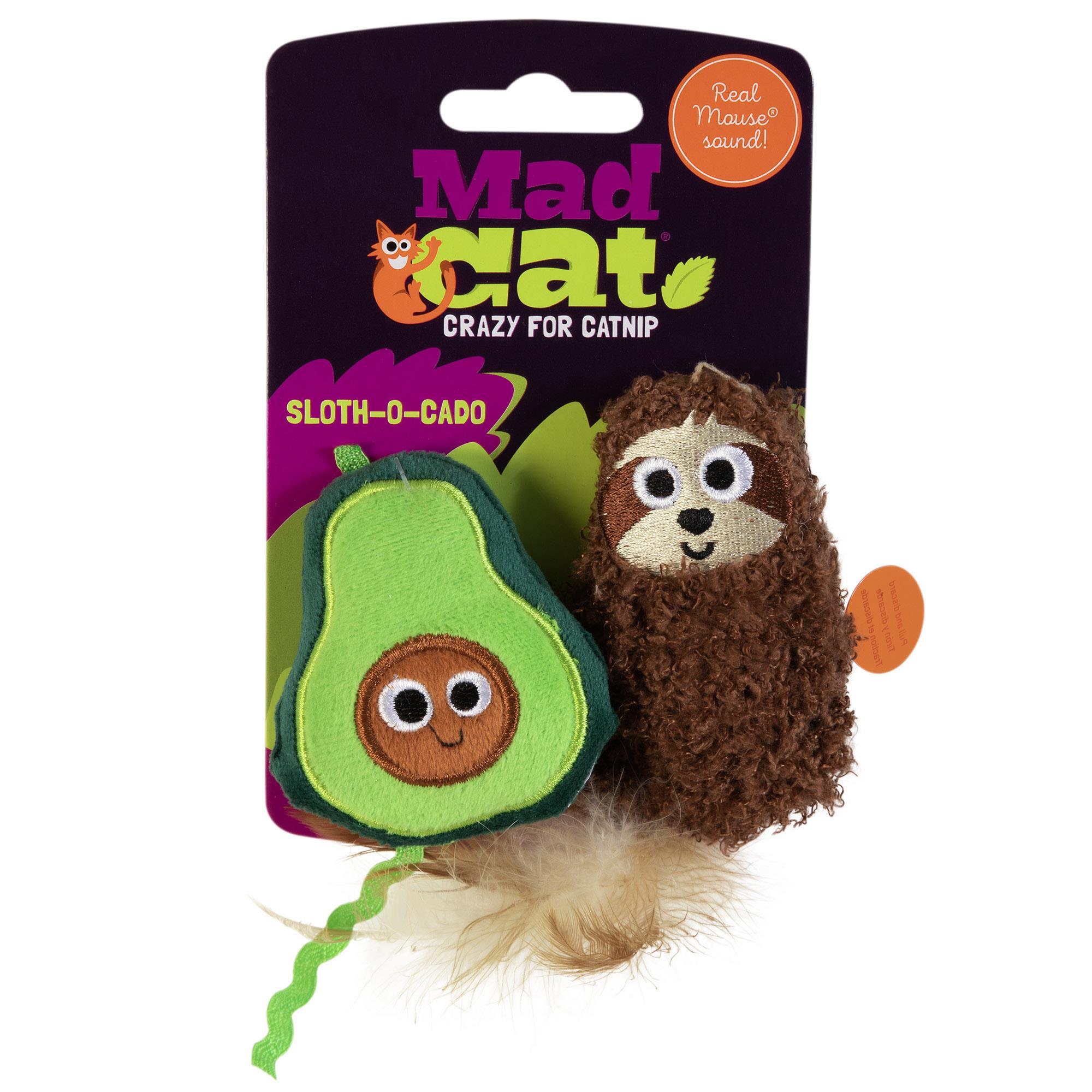 Mad Cat Sloth-O-Cado Kedi Otlu ve Matatabili 2'li Kedi Oyuncağı
