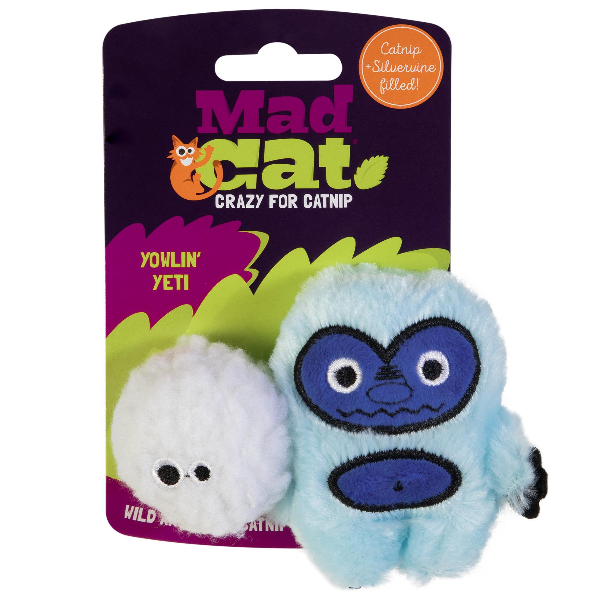 Mad Cat Yowlin Yeti Kedi Otlu ve Matatabili 2'li Kedi Oyuncağı