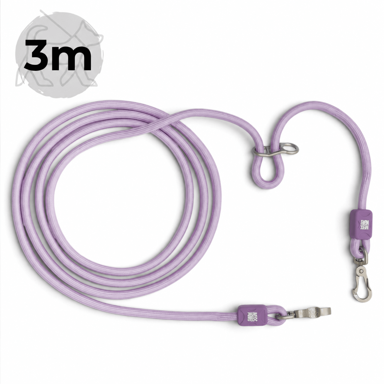 Matrix 2.0 Rope Leash 3 m Ayarlanabilir Köpek Gezdirme Kayışı - Lila