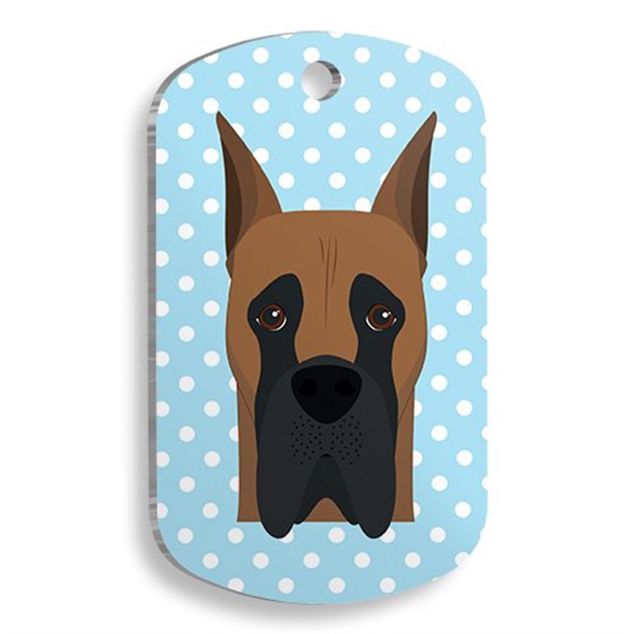 Blue Polka Dot Danua Soldier Cat And Dog Tag