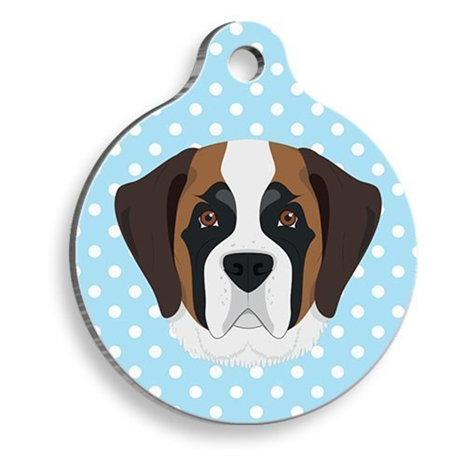 Saint Bernard Round Dog Tag