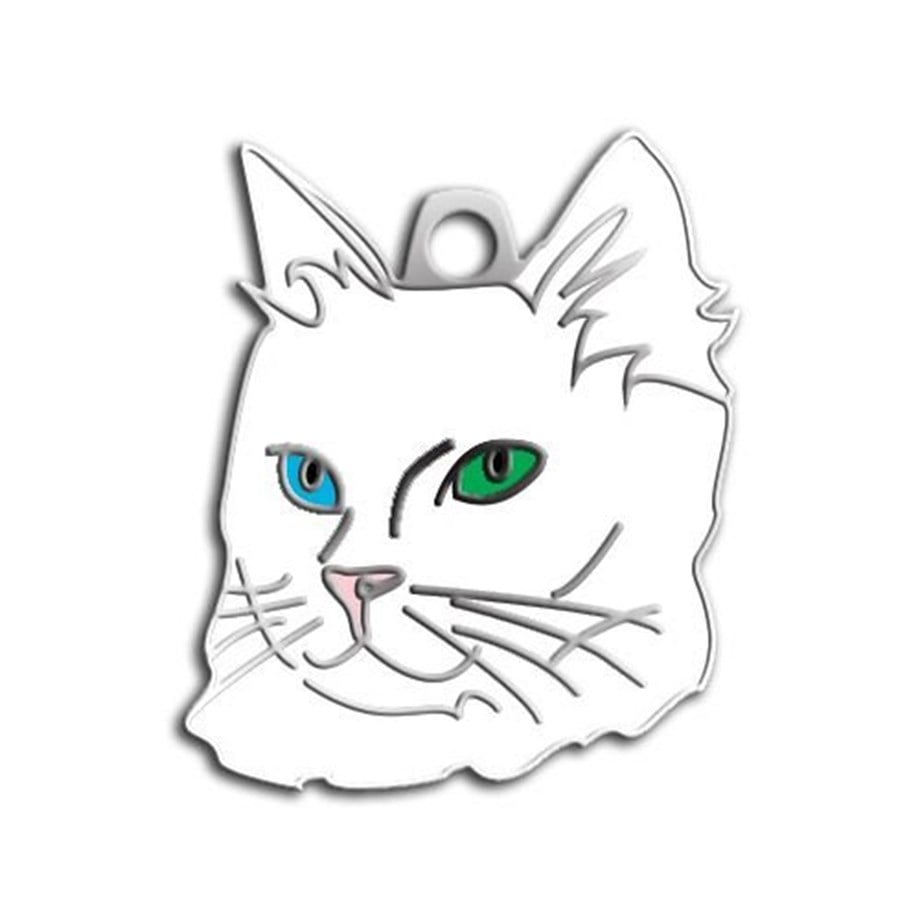 Blue Green -Eyed Van Cat Cat Tag