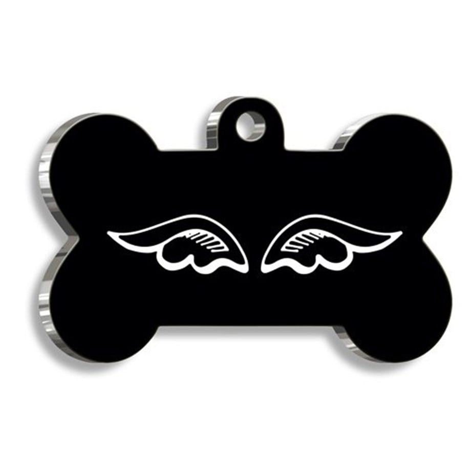 Angel Winged Bone Shaped Cat Dog Tag
