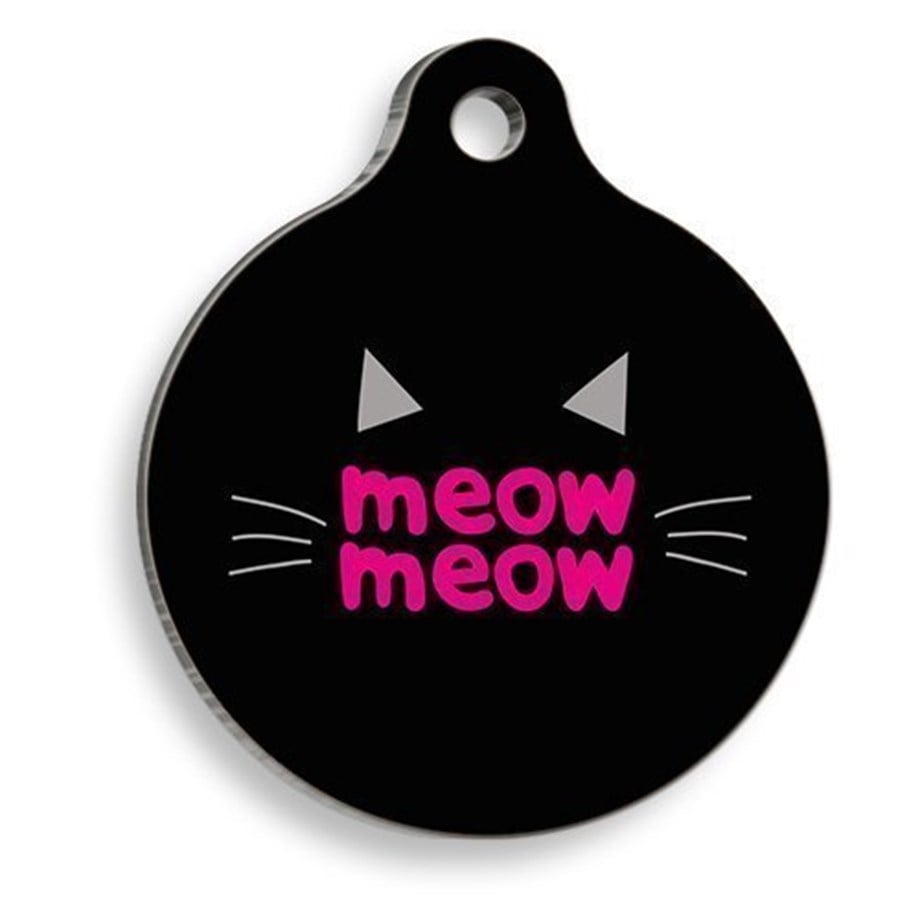 Meow Round Cat Tag
