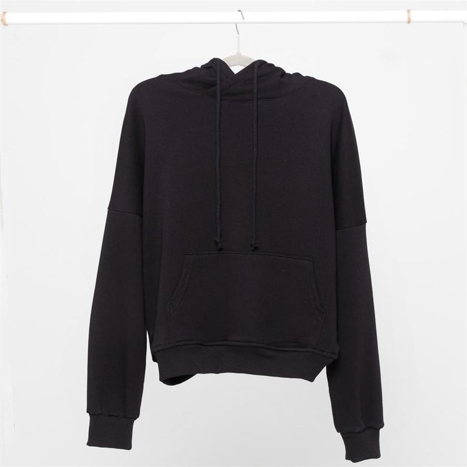 Mons Bons Cozy Oversize Siyah Hoodie
