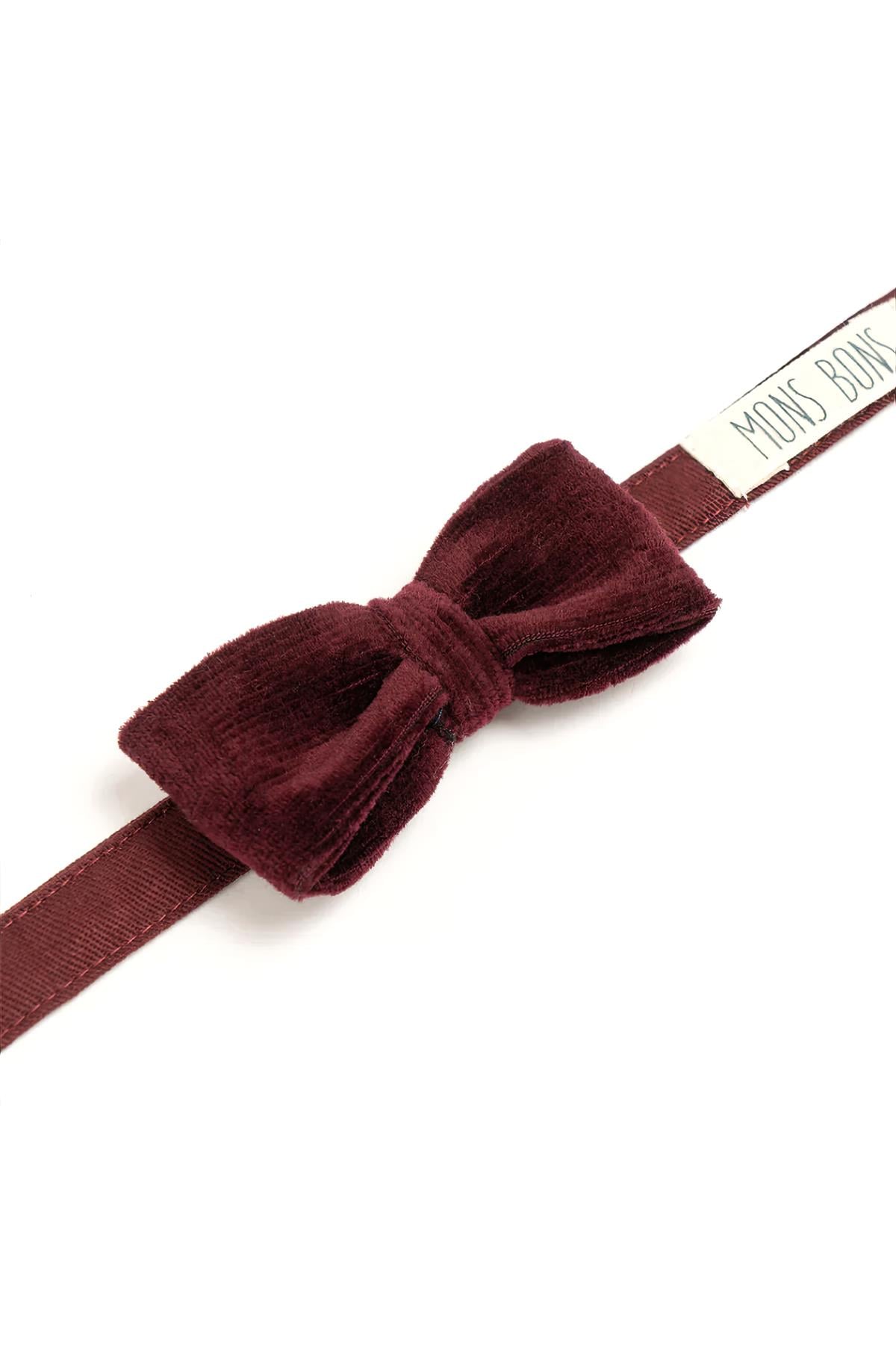 Mons Bons Velvet Dog Papyon Burgundy