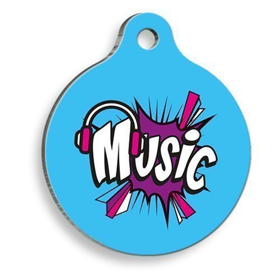 Music 2 Round Cat And Dog Tag
