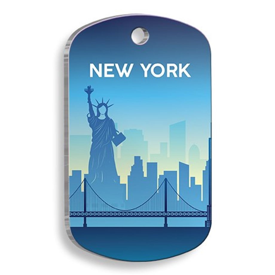 New York Figure Soldier Cat And Dog Tag