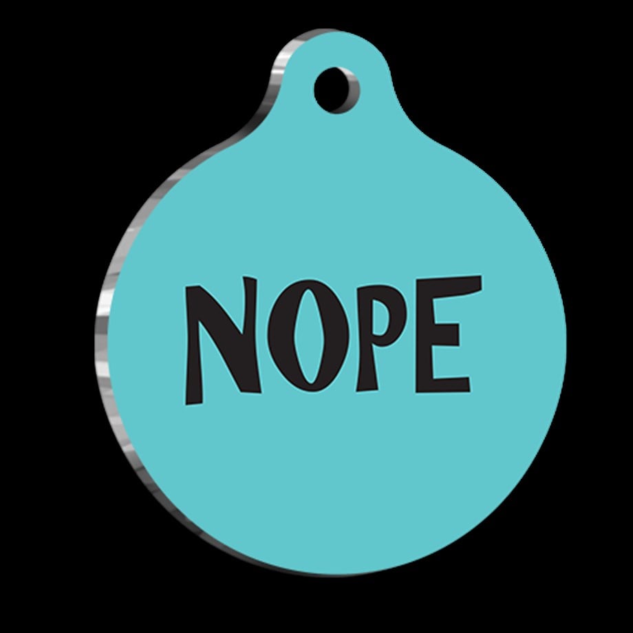 Nope Cat Dog Tag