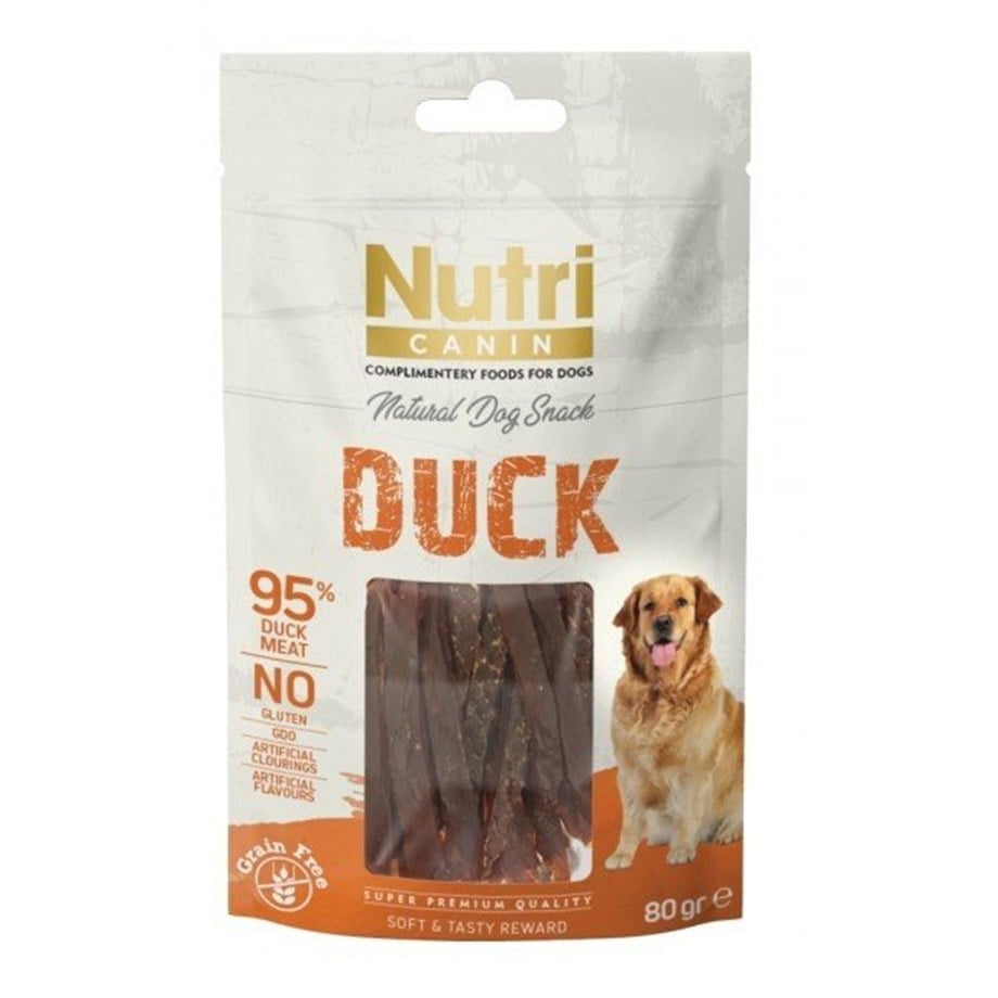 Nutri Canin Natural Dog Snack Duck Tahılsız Ördekli Köpek Ödülü 80 Gr