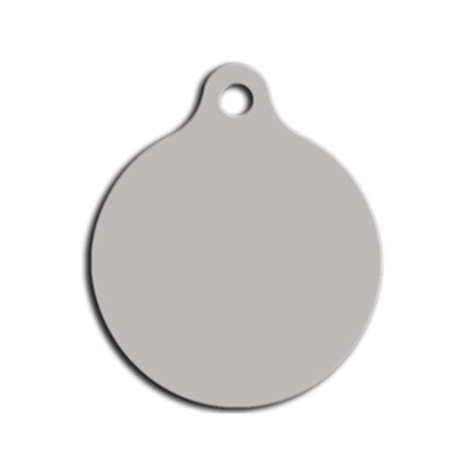 Middle Circle Cat Dog Tag Gray