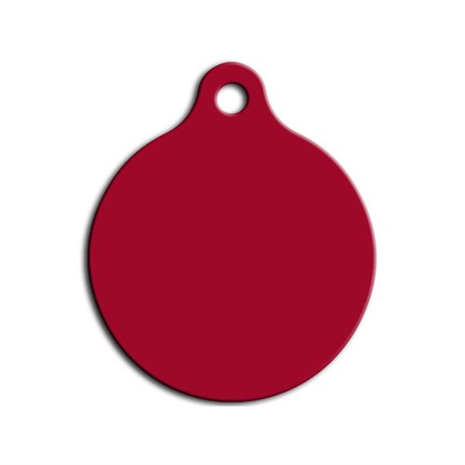 Middle Circle Cat Dog Tag Red