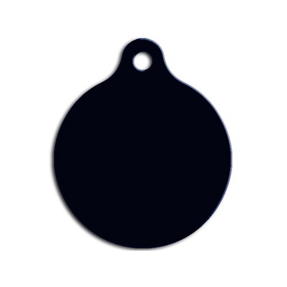Middle Circle Cat Dog Tag Black