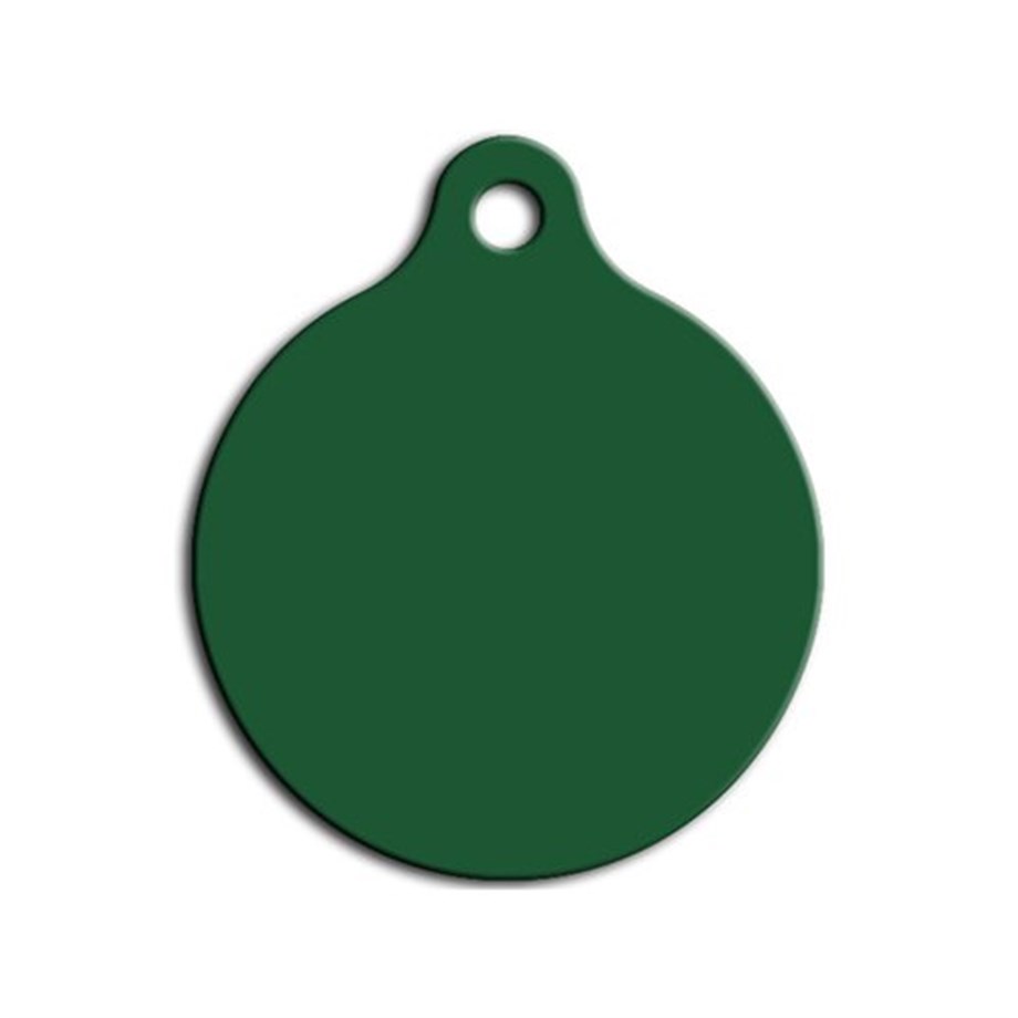 Middle Circle Cat Dog Tag Green