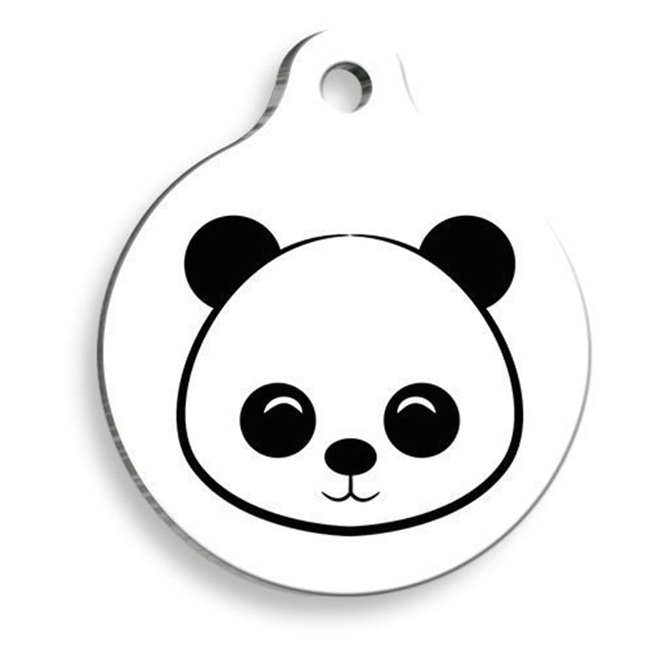 Panda Round Cat And Dog Tag