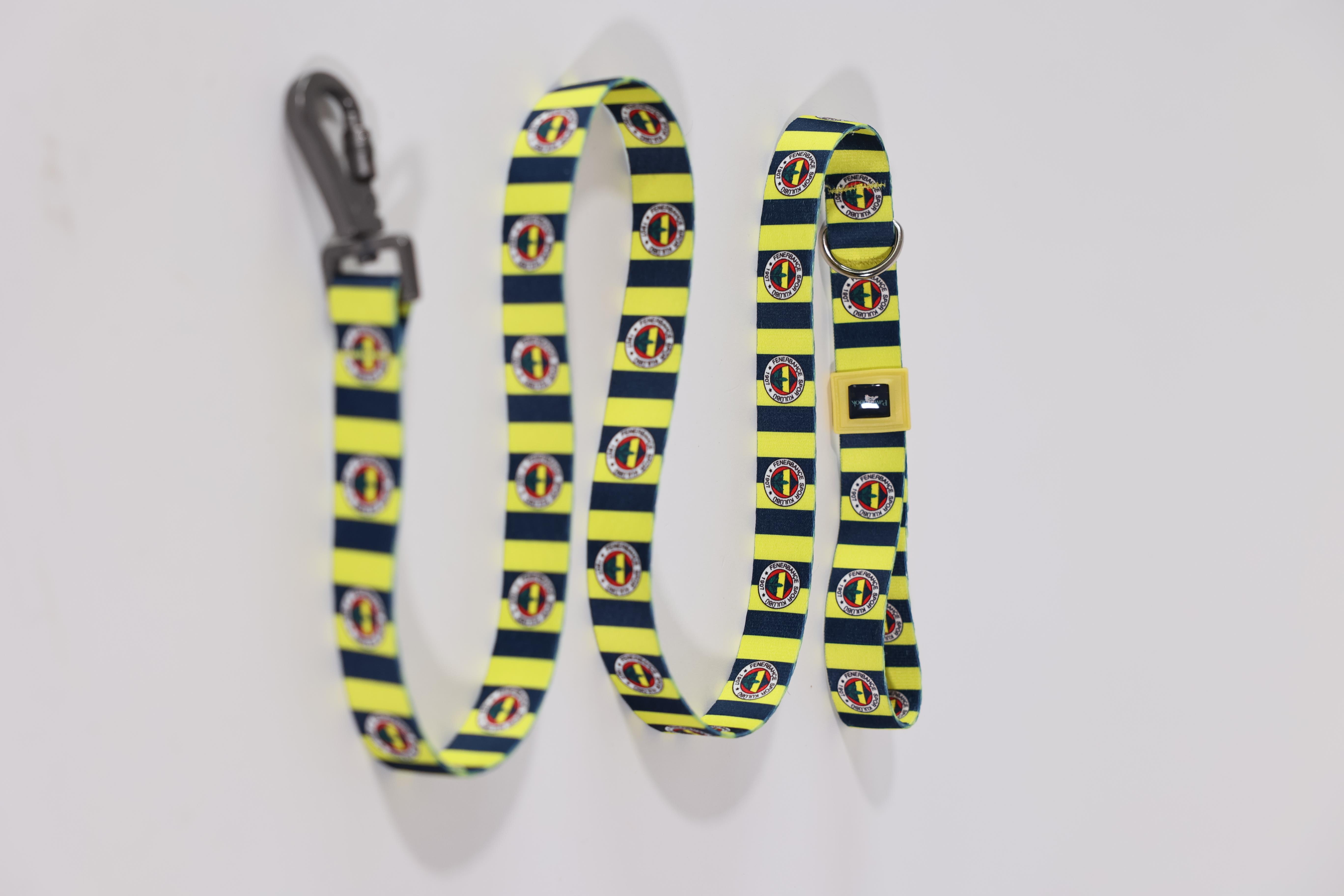 Pawlook Fenerbahçe Lisanslı Köpek Gezdirme Tasması, Köpek Gezdirme Kayışı Çubuklu