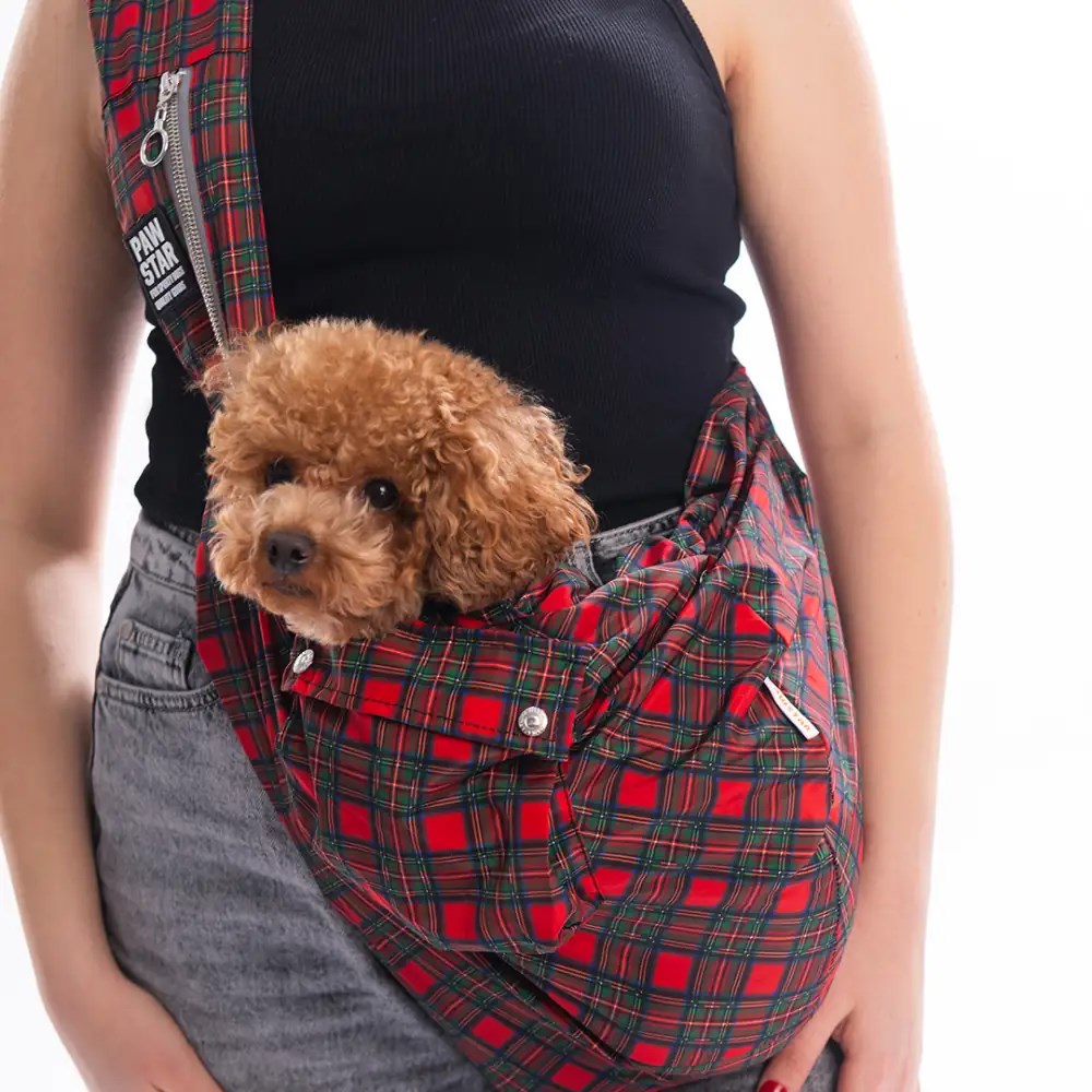 PawStar 25029 Red Elgin Paws Cross Body Bag