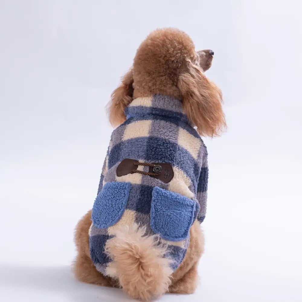 PawStar 25216- Royal Mavi Chicago Checks Ceket