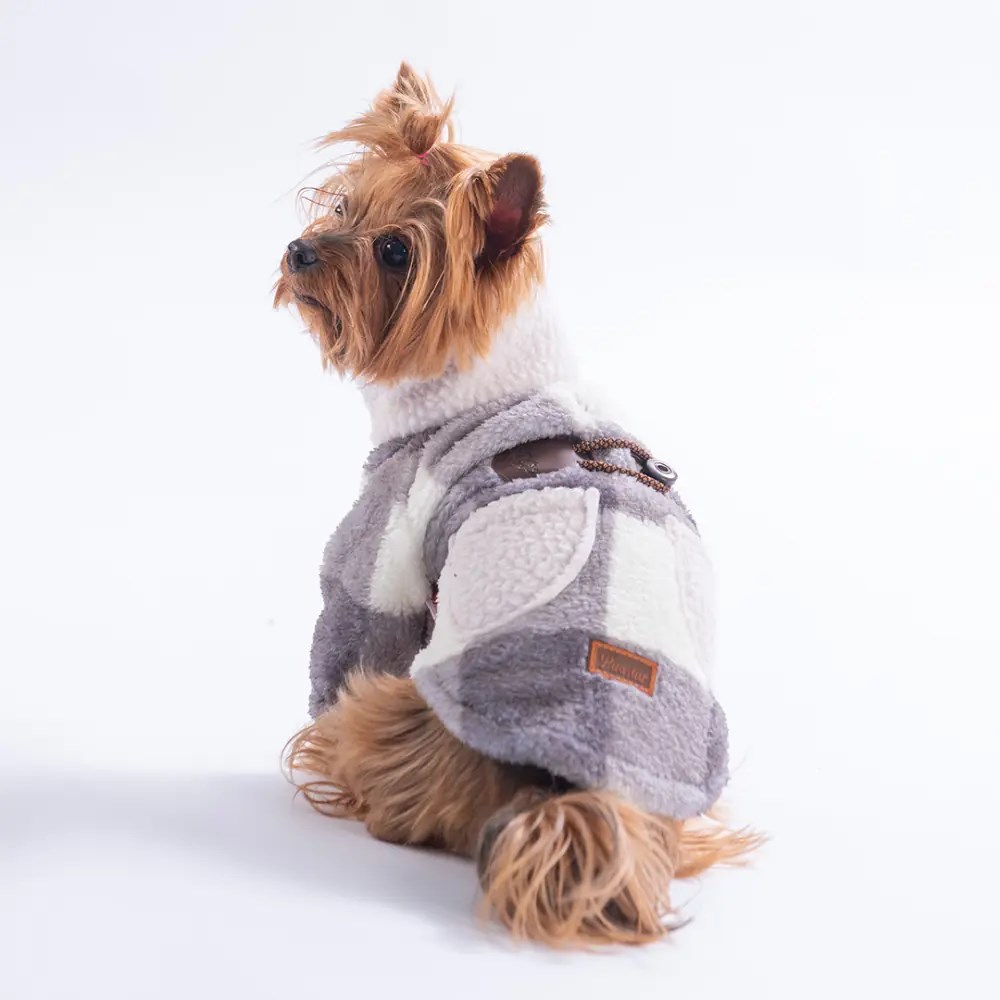 PawStar 25217-Gri Chicago Checks Ceket