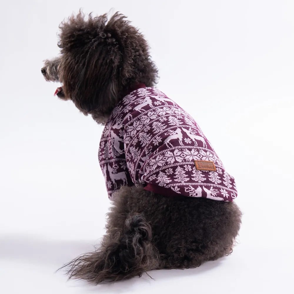 PawStar 25728-Bordo Nordic Winter-Reindeer Sweat