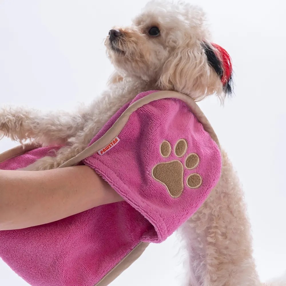 PawStar 26045 Pembe Evcil Hayvan Kurulama Havlusu