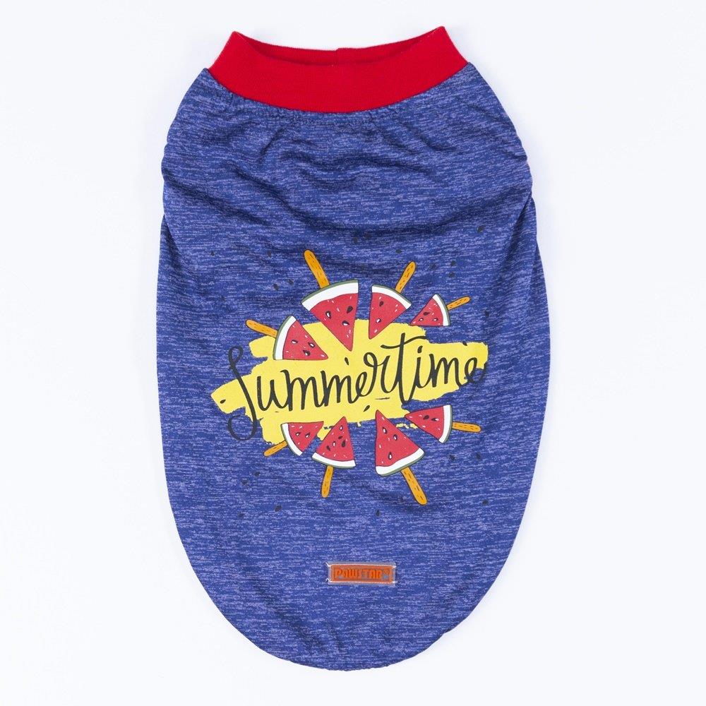 PawStar Lacivert Summer Büyük Irk T-Shirt