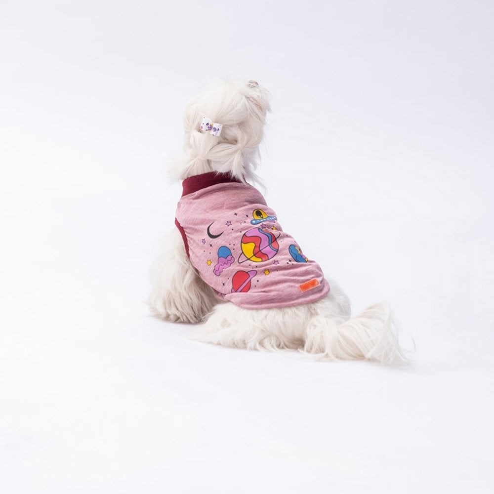 PawStar Pembe Space Time T-Shirt Küçük Irk
