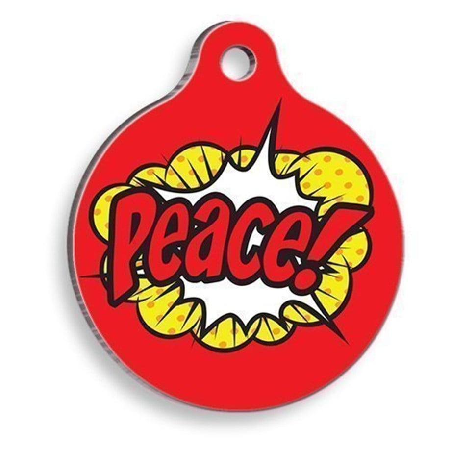 Peace Round Cat And Dog Tag