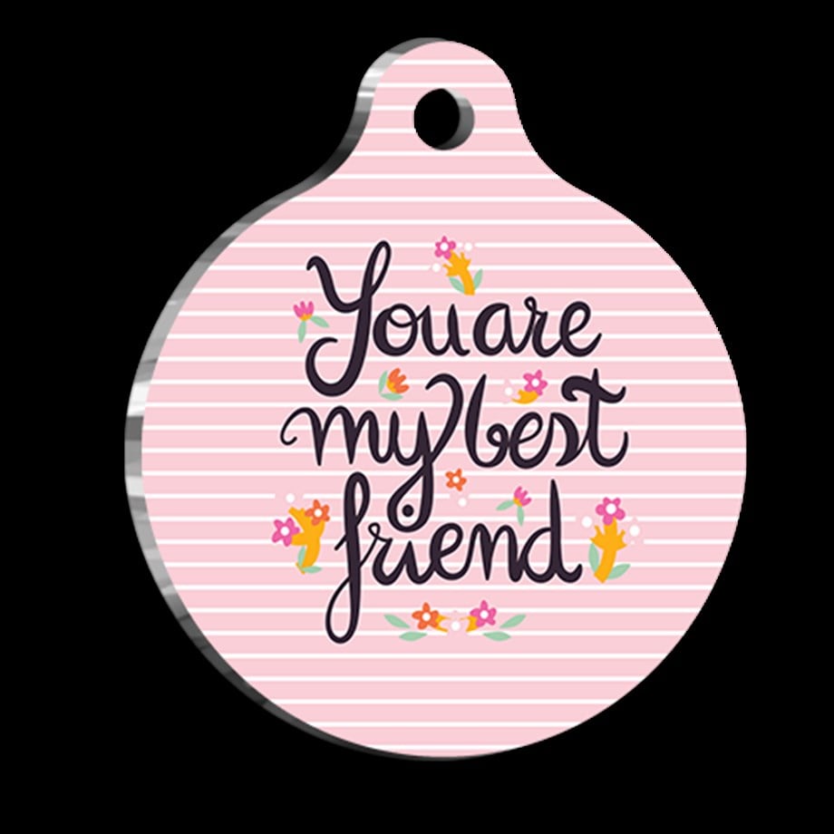 Pink Best Friend Cat Dog Tag