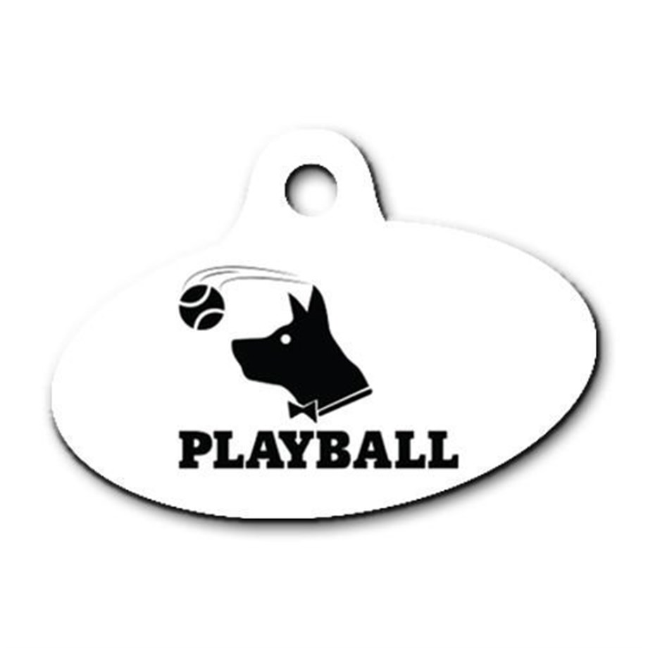 Playball Ellipse Dog Tag