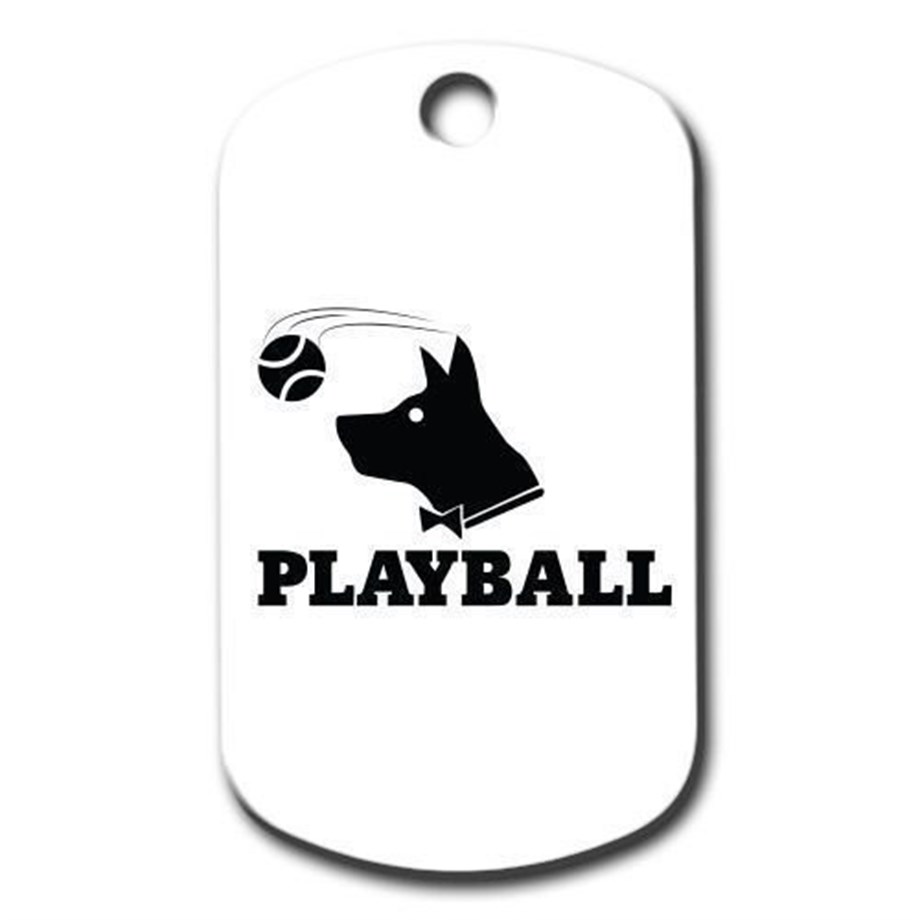 Playball Cat Dog Tag