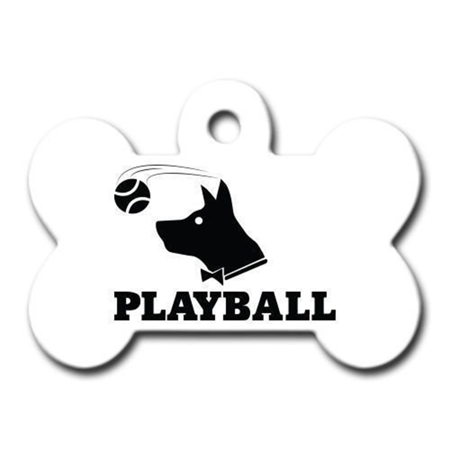 Playball Bone Dog Tag