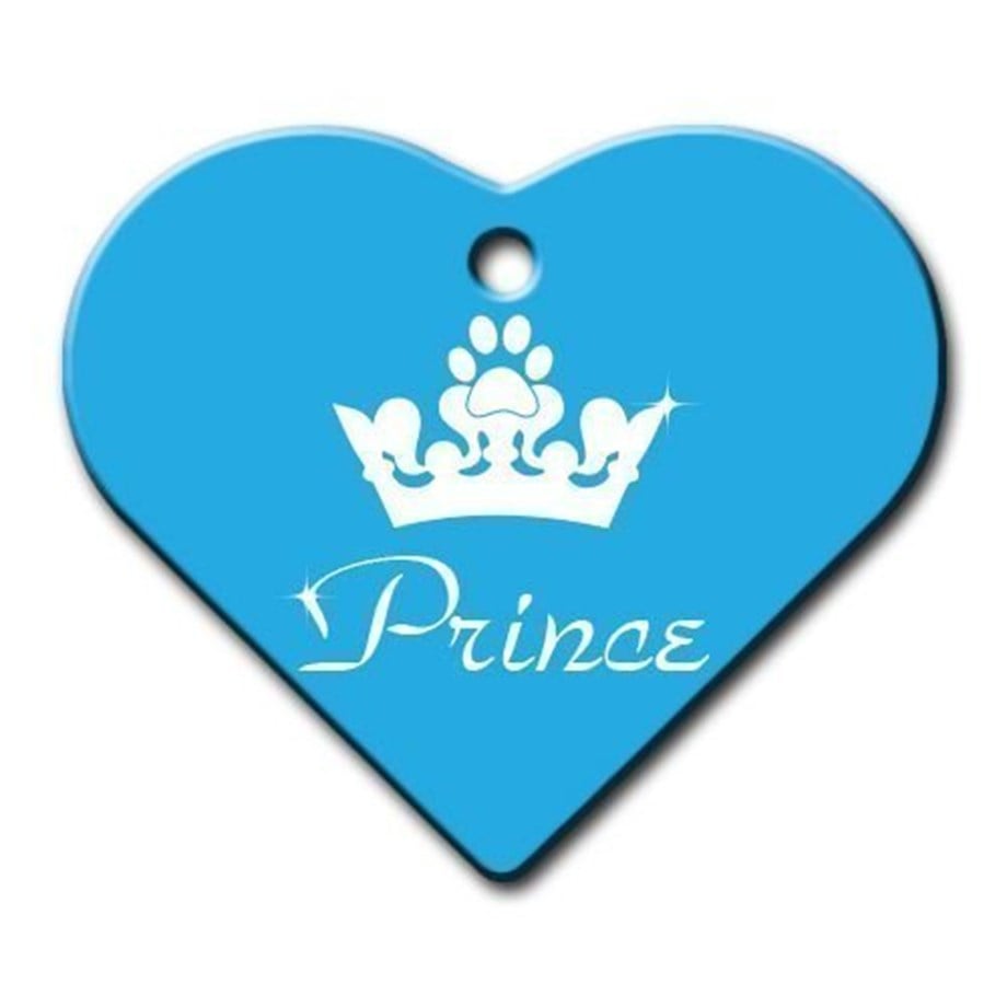 Prince Wide Heart Cat Dog Tag
