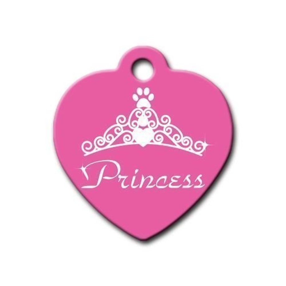 Princess Heart Cat Dog Tag
