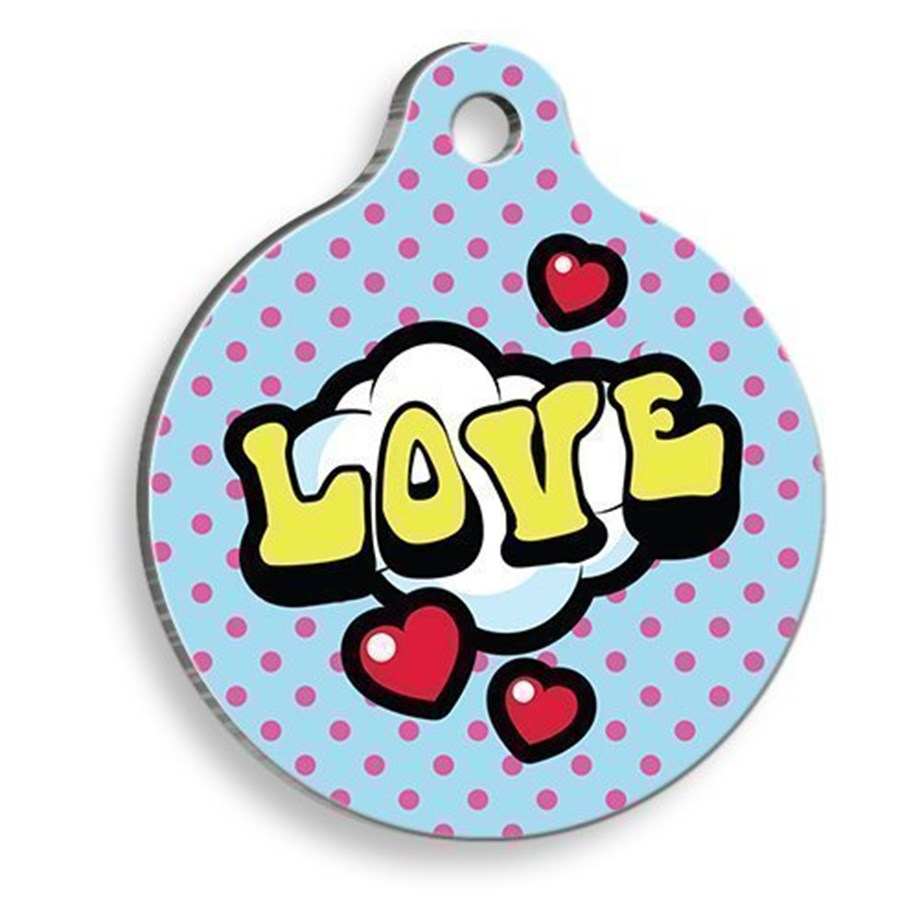 Peking Love Round Cat And Dog Tag