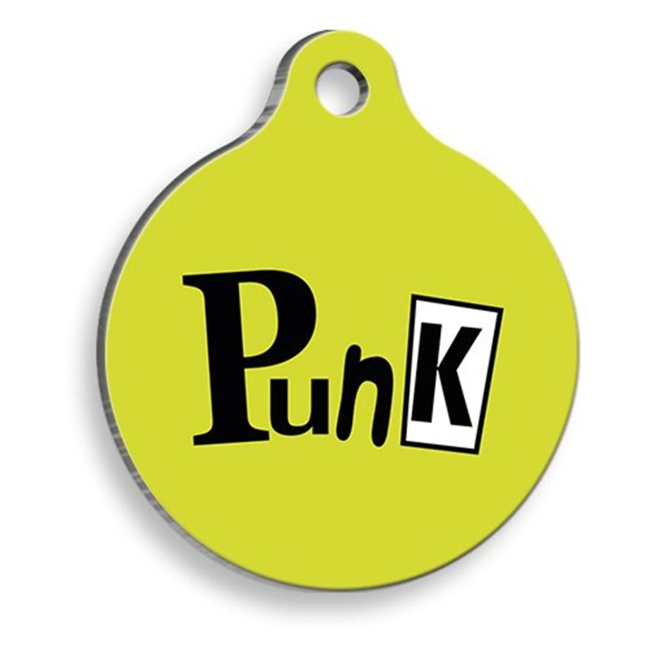 Punk Round Cat And Dog Tag