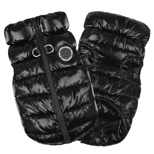 Puppia Glossy Vest Jumper Köpek Tasmalı Mont Siyah