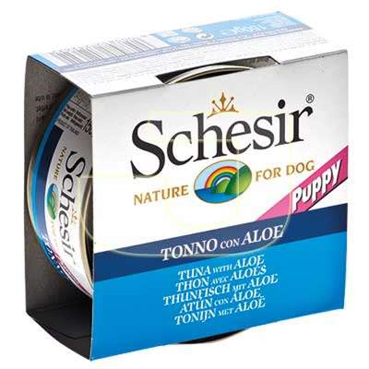 Schesir Nature Aloe Vera Ve Balıklı Konserve Yavru Köpek Maması 150 gr