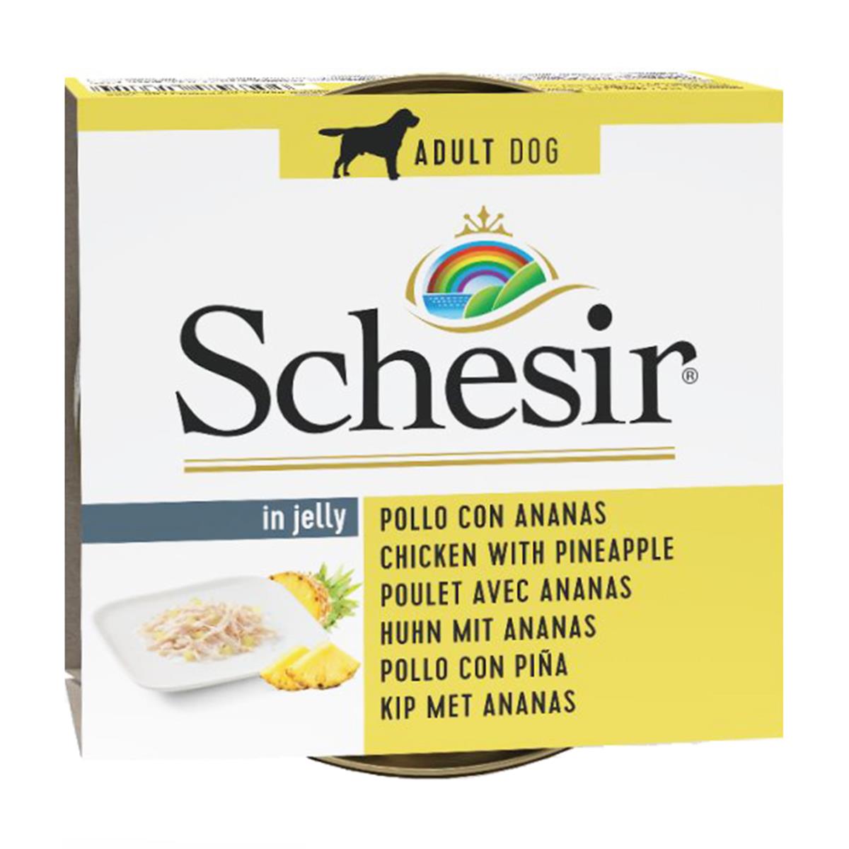 Schesir Nature Tavuk Ve Ananaslı Konserve Köpek Yaş Maması 150 gr