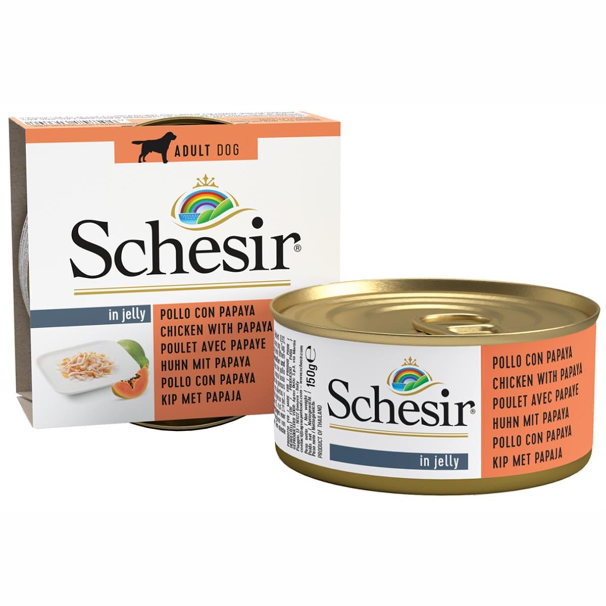 Schesir Nature Tavuk Ve Papayalı Yaş Köpek Maması 150 gr