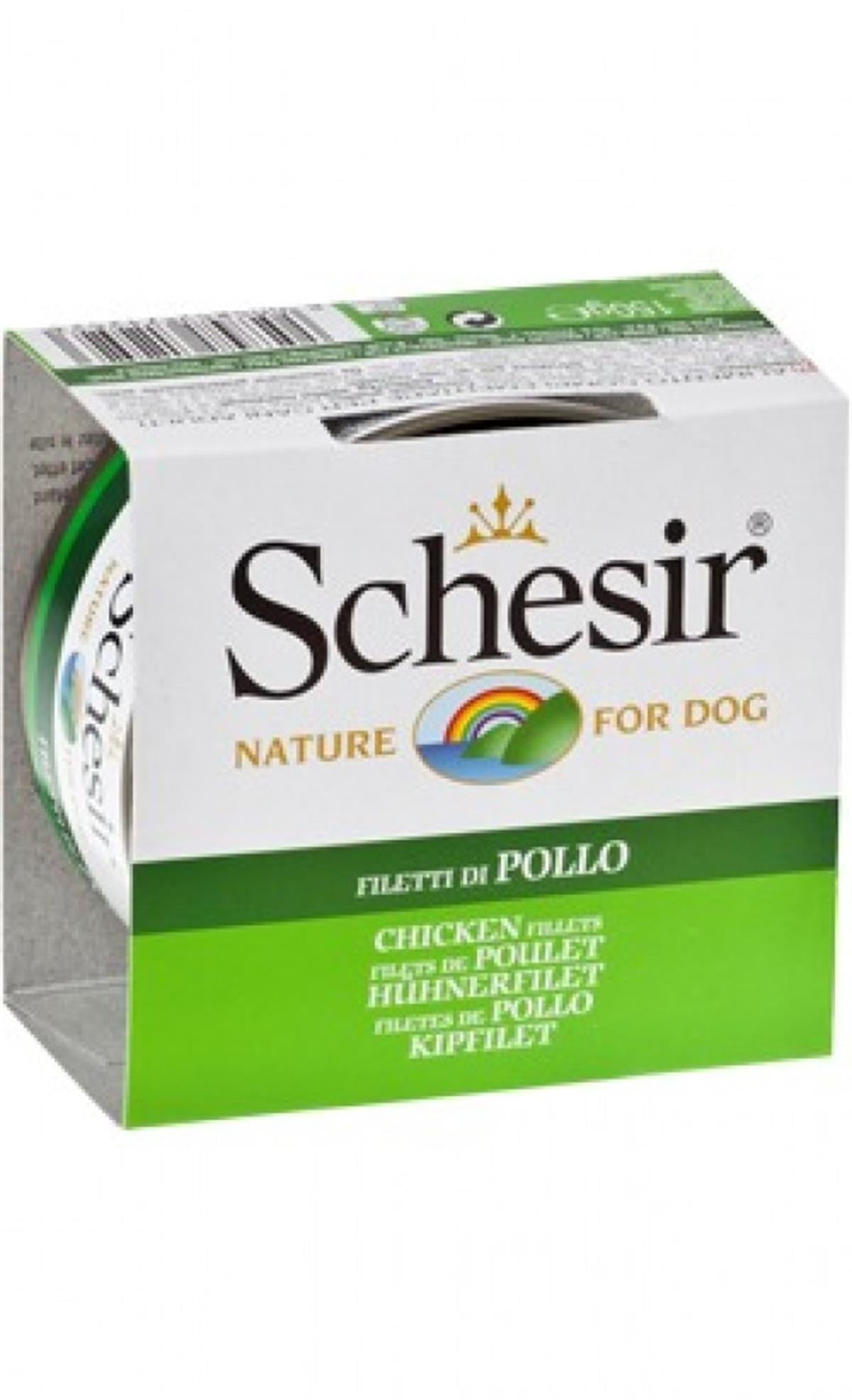 Schesir Nature Ton Balıklı ve Tavuk Fileto Konserve Köpek Yaş Maması 150 gr