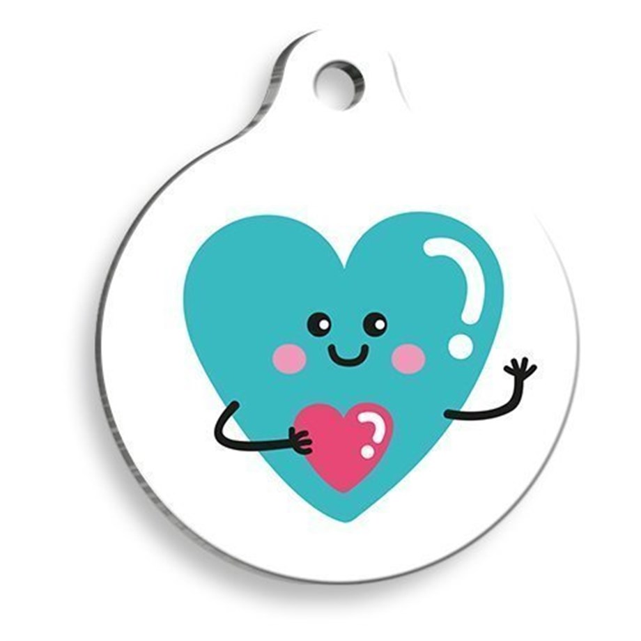 Hi Love Round Pussy And Dog Tag