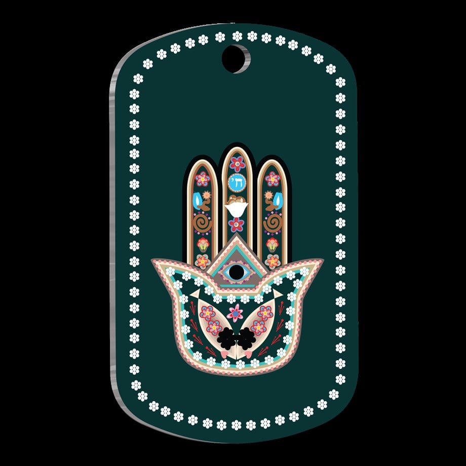 Black Fatman'S Hand, Abhaya Mudra Pet Tag