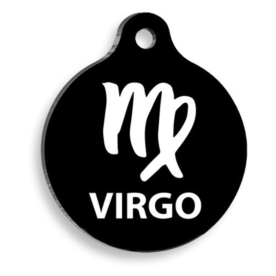 Black Color Spike Round Round Cat And Dog Tag