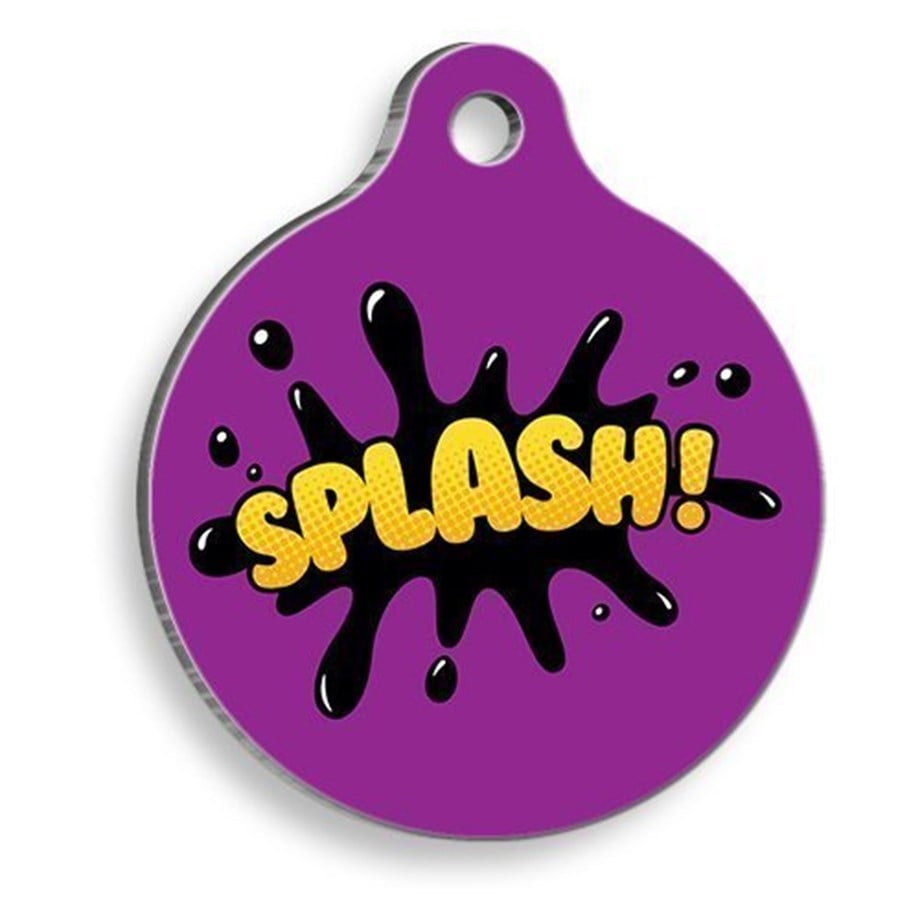 Splash Round Cat And Dog Tag