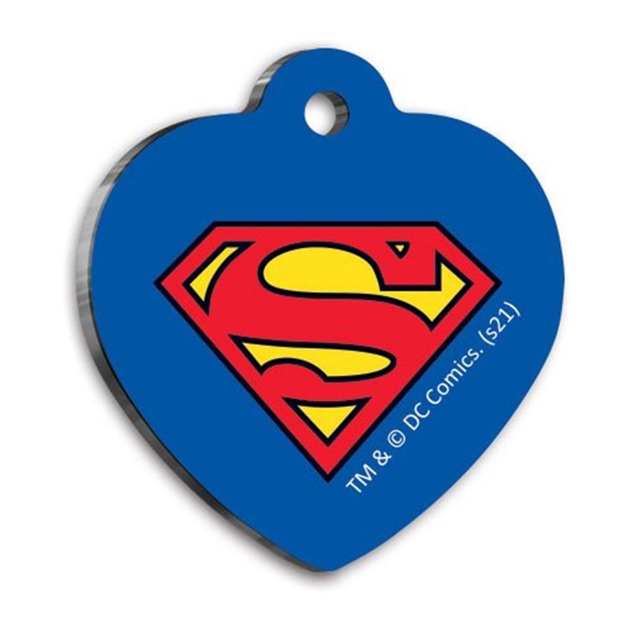Superman Heart -Shaped Cat And Dog Tag