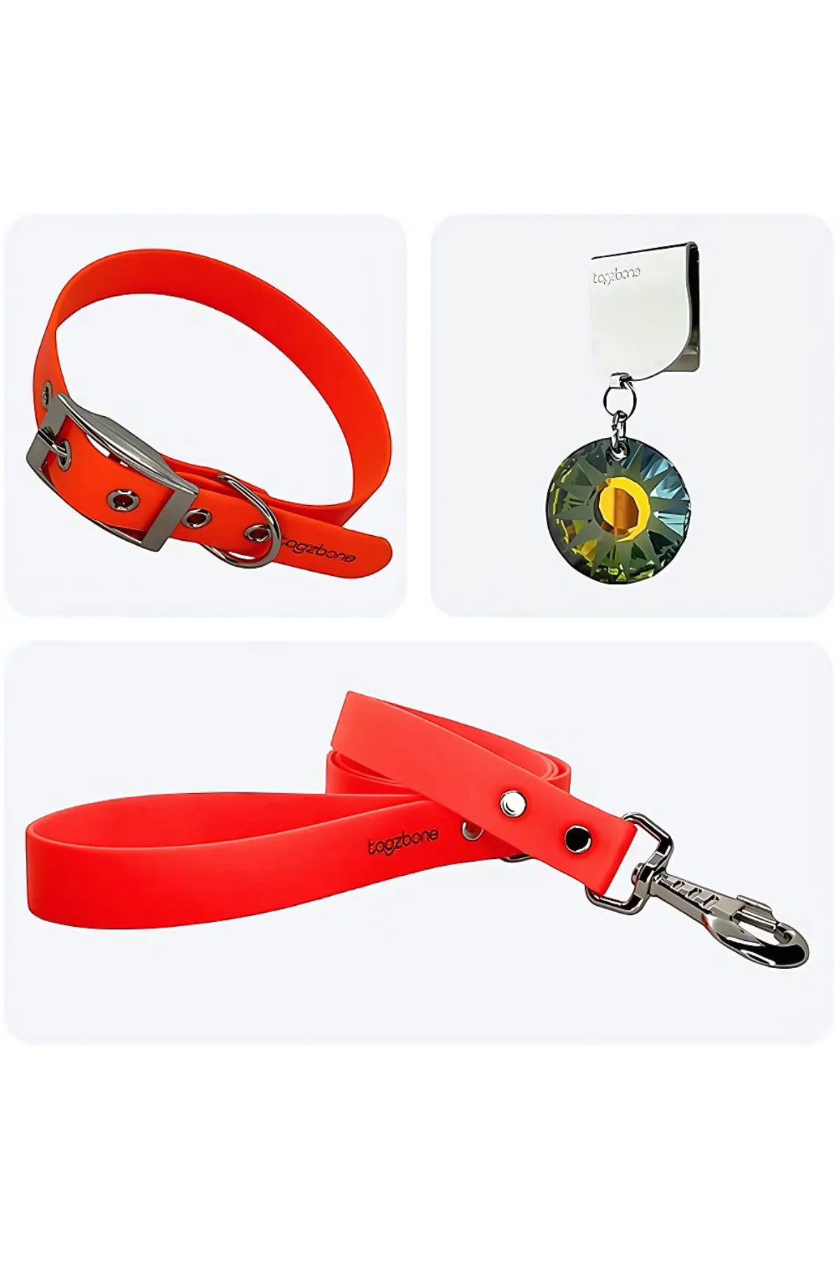 Tagzbone Orange Set Silver Small