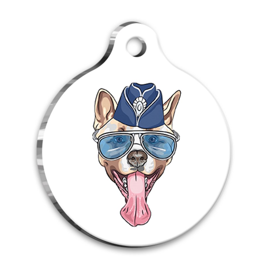 Design American Akita Round Dog Tag