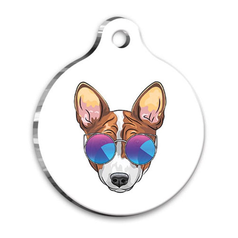 Design Basenji Round Dog Tag